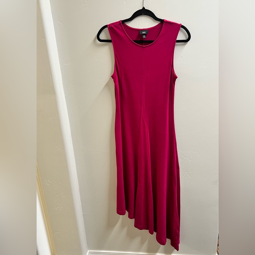Beautiful midi, asymmetrical, hem dress!